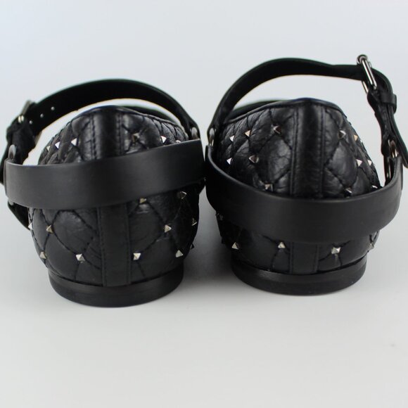 NEW Valentino Garavani Rockstud Spike Quilted Flats - Picture 9 of 15